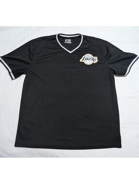 Ultra Game NBA Los Angeles Lakers Men's Black V-Neck Mesh Shirt 2XL